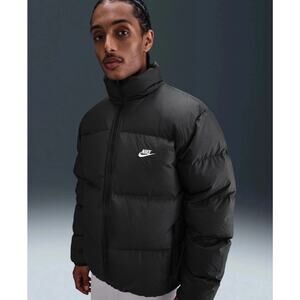 Nike Men's Club Puffer Jacket Real Down Fill Black IB2975-010 THERMA FIT NEW XL